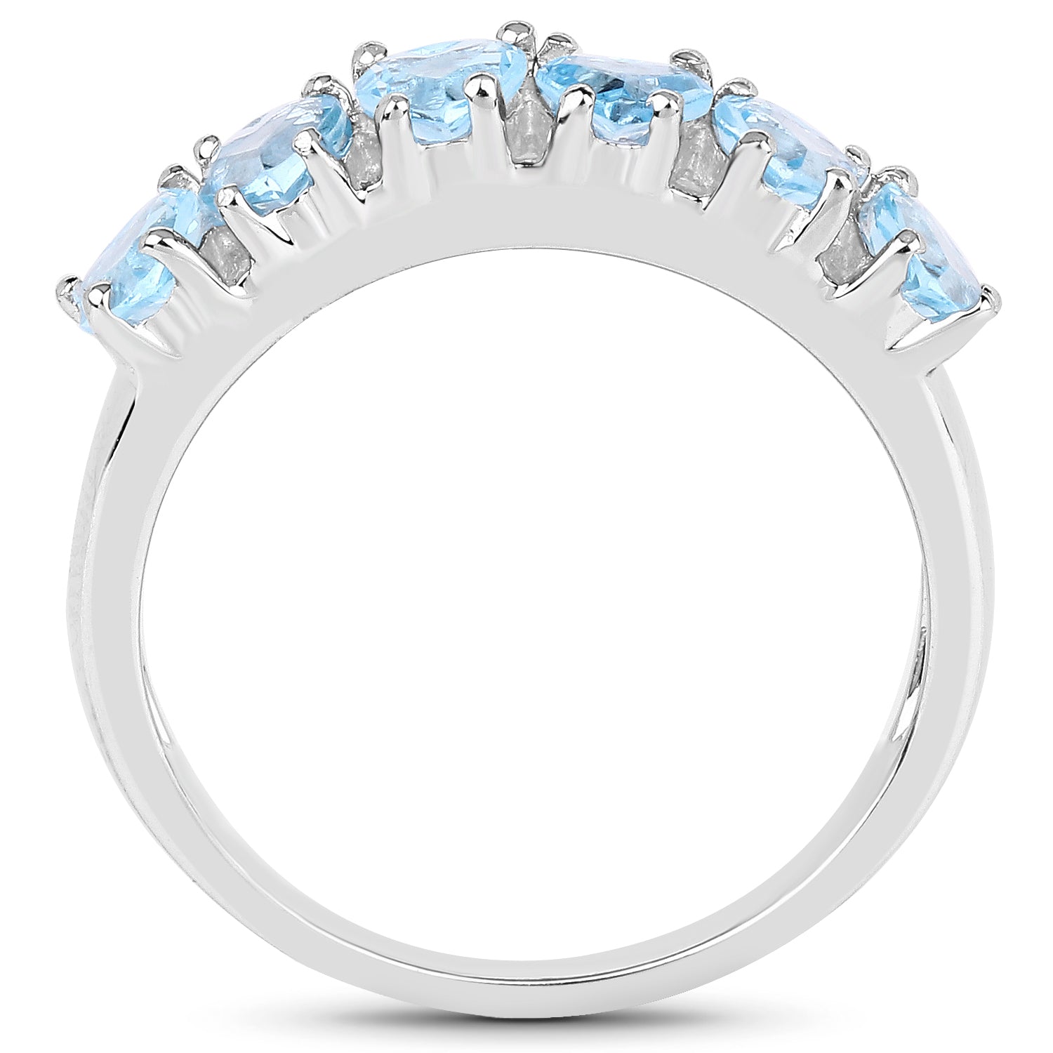 1.68 Carat Genuine Swiss Blue Topaz .925 Sterling Silver Ring