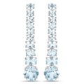 18K White Gold Plated 8.52 Carat Genuine Blue Topaz .925 Sterling Silver Earrings