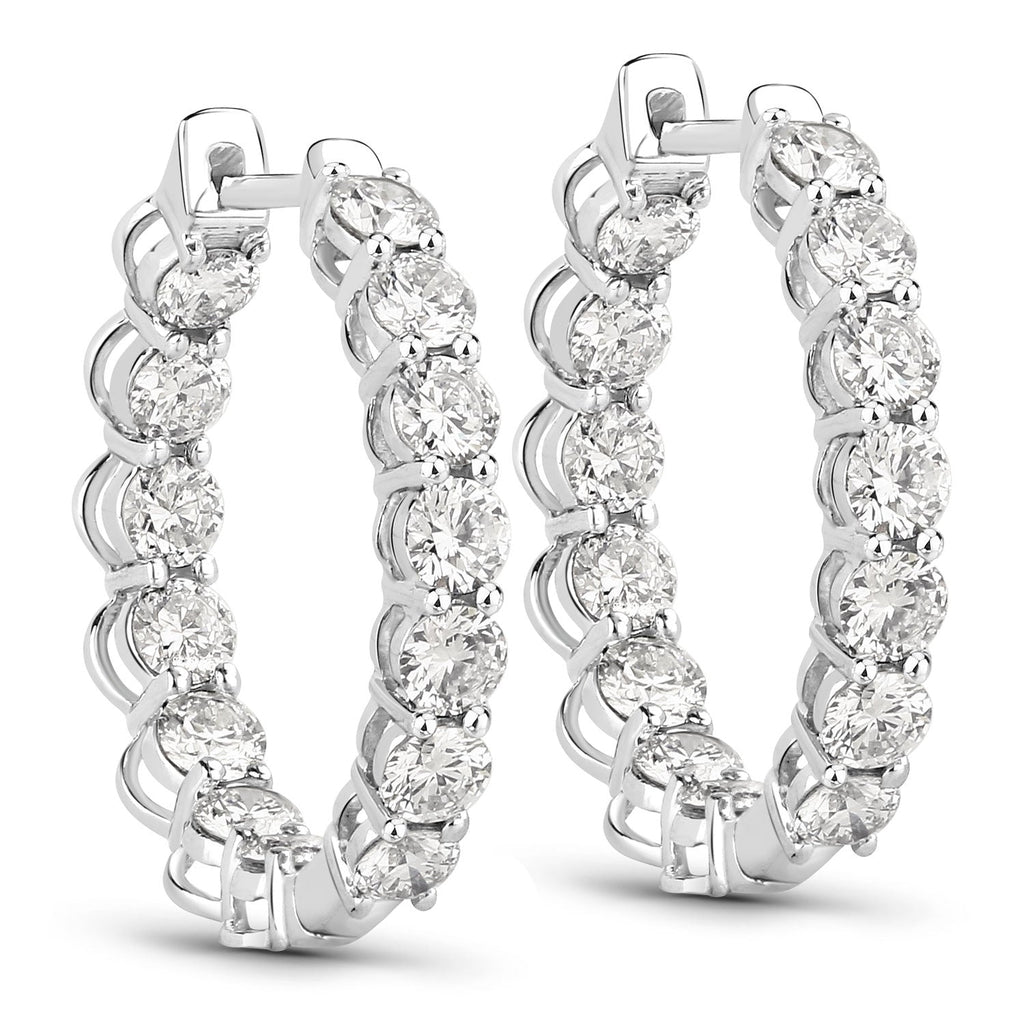 2.52 Carat Genuine Lab Grown Diamond 14K White Gold Earrings