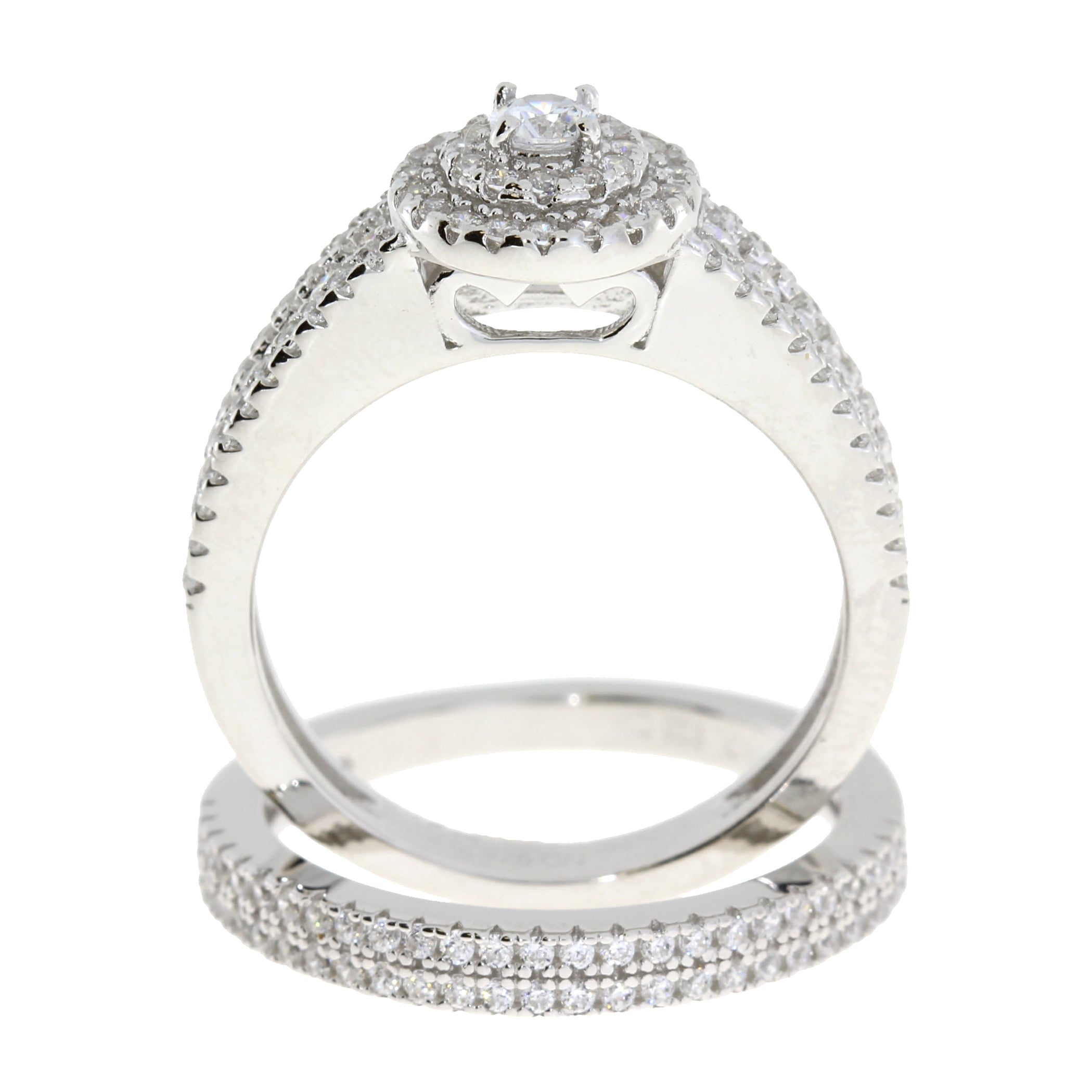 Cubic Zirconia CZ SS Bridal Sterling Silver