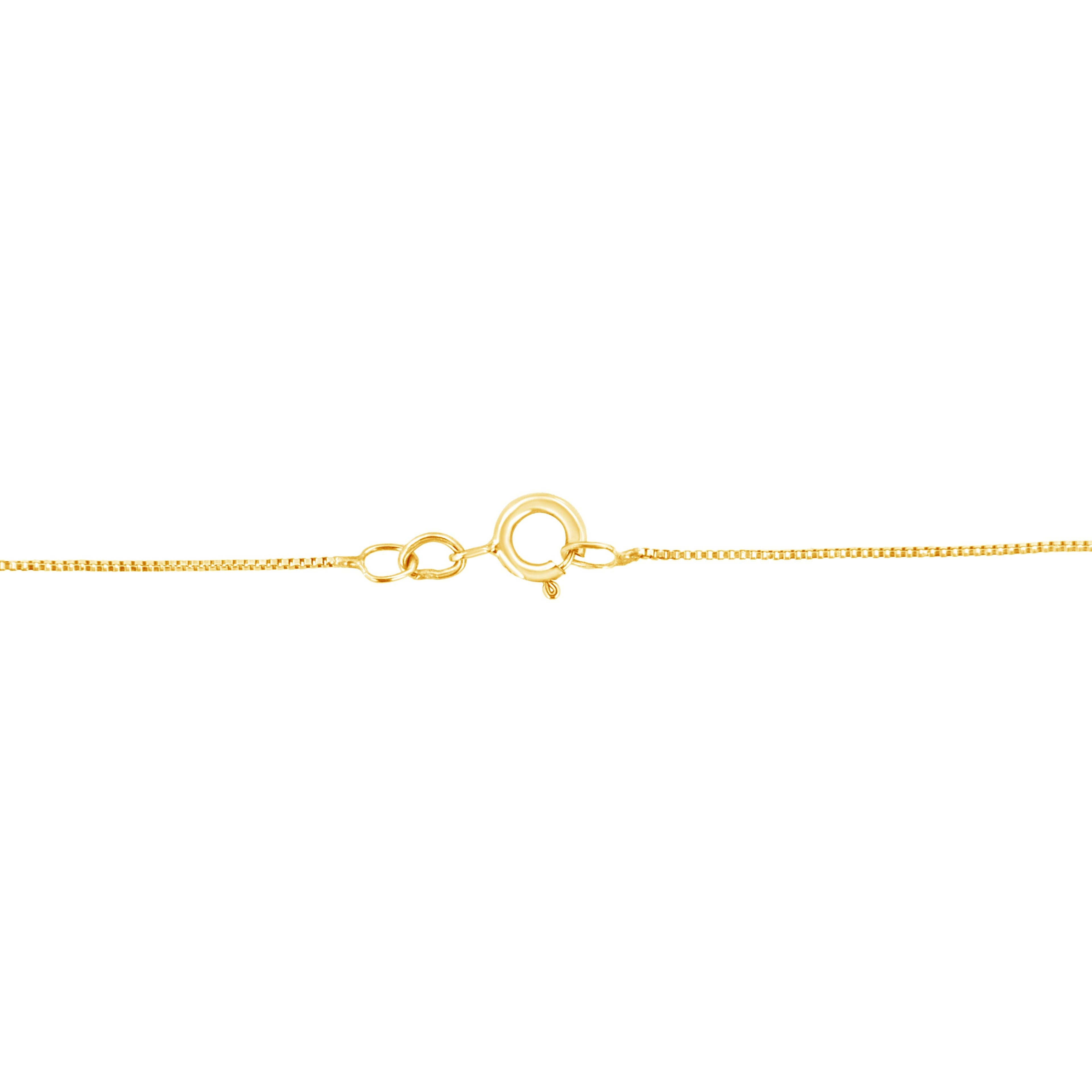 10k Yellow Gold Plated .925 Sterling Silver 3.0 cttw Round-Cut Diamond Open Heart Pendant Necklace (J-K Color, I1-I2 Clarity) - 18"