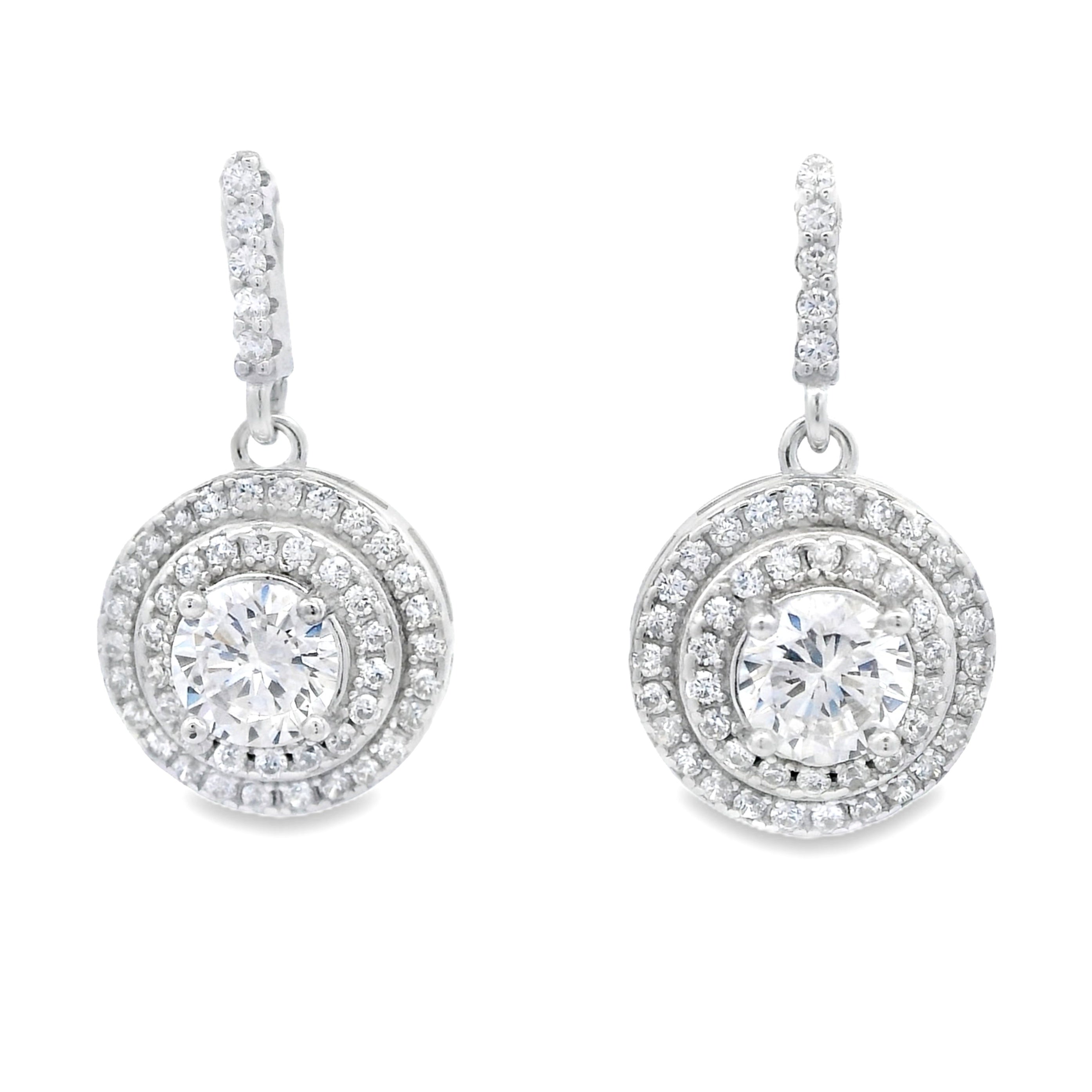 Cubic Zirconia Earrings Sterling Silver