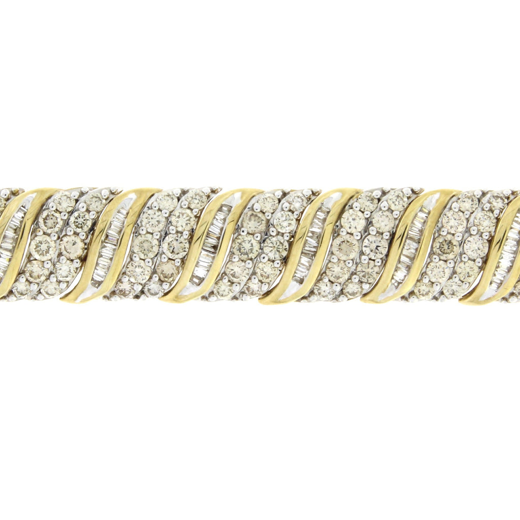 10.00ct Diamond Tennis Bracelet 10KT Yellow Gold