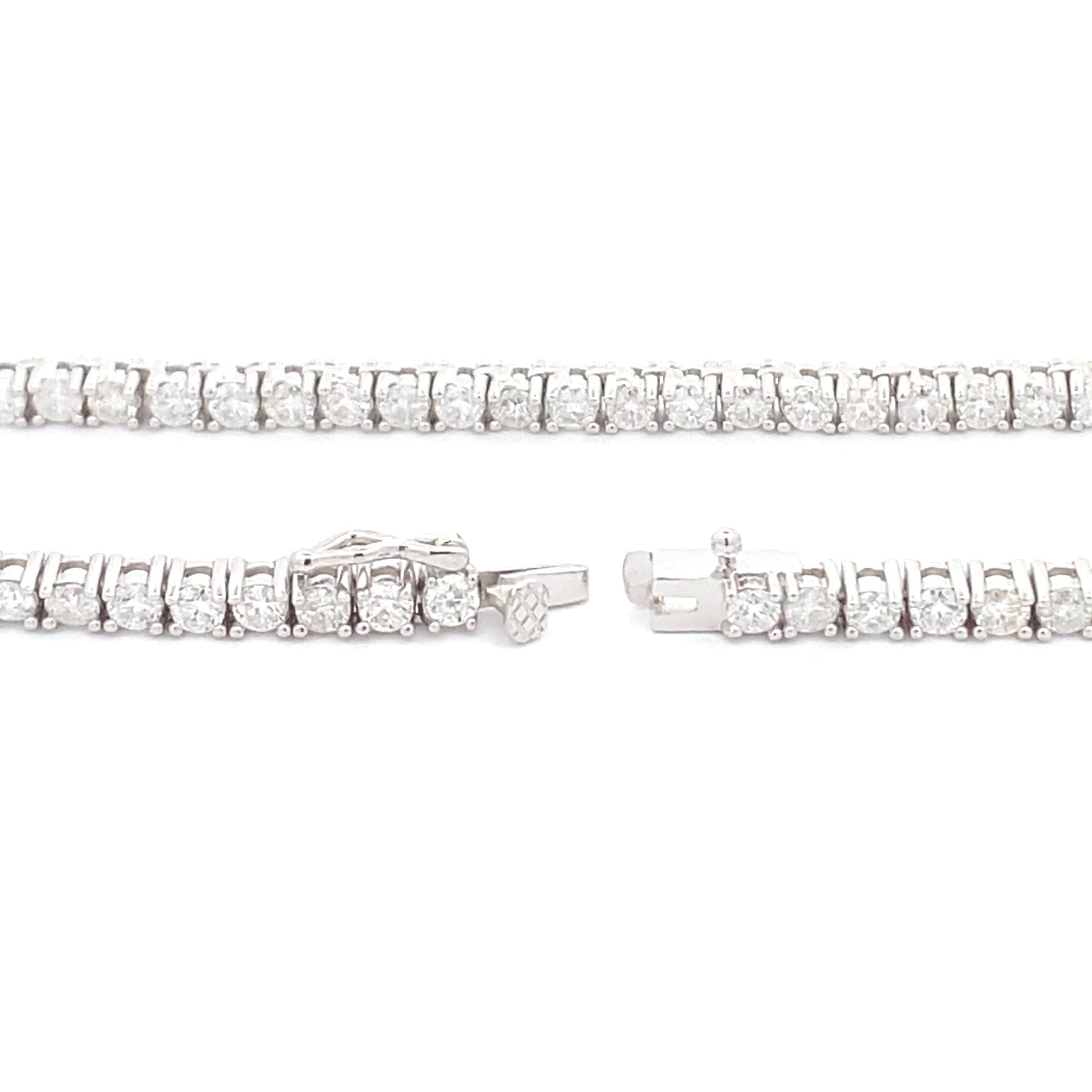 6.85ct Moissanite Tennis Necklace Sterling Silver