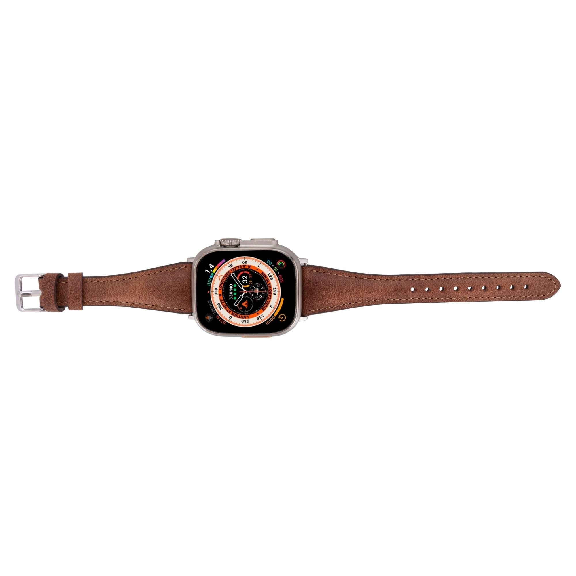 Evansville Slim Leather Bands for Apple Watch 9, Ultra 2 & SE