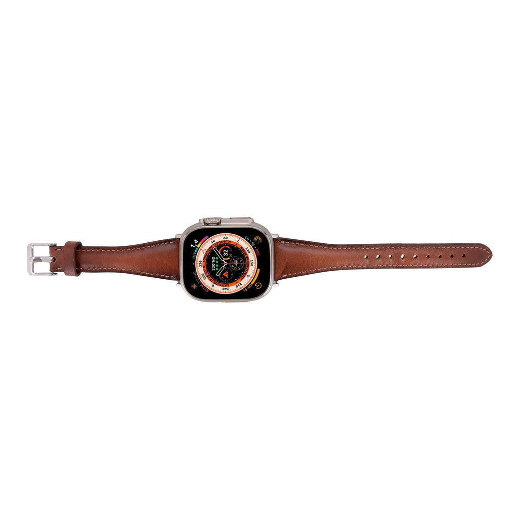 Evansville Slim Leather Bands for Apple Watch 9, Ultra 2 & SE
