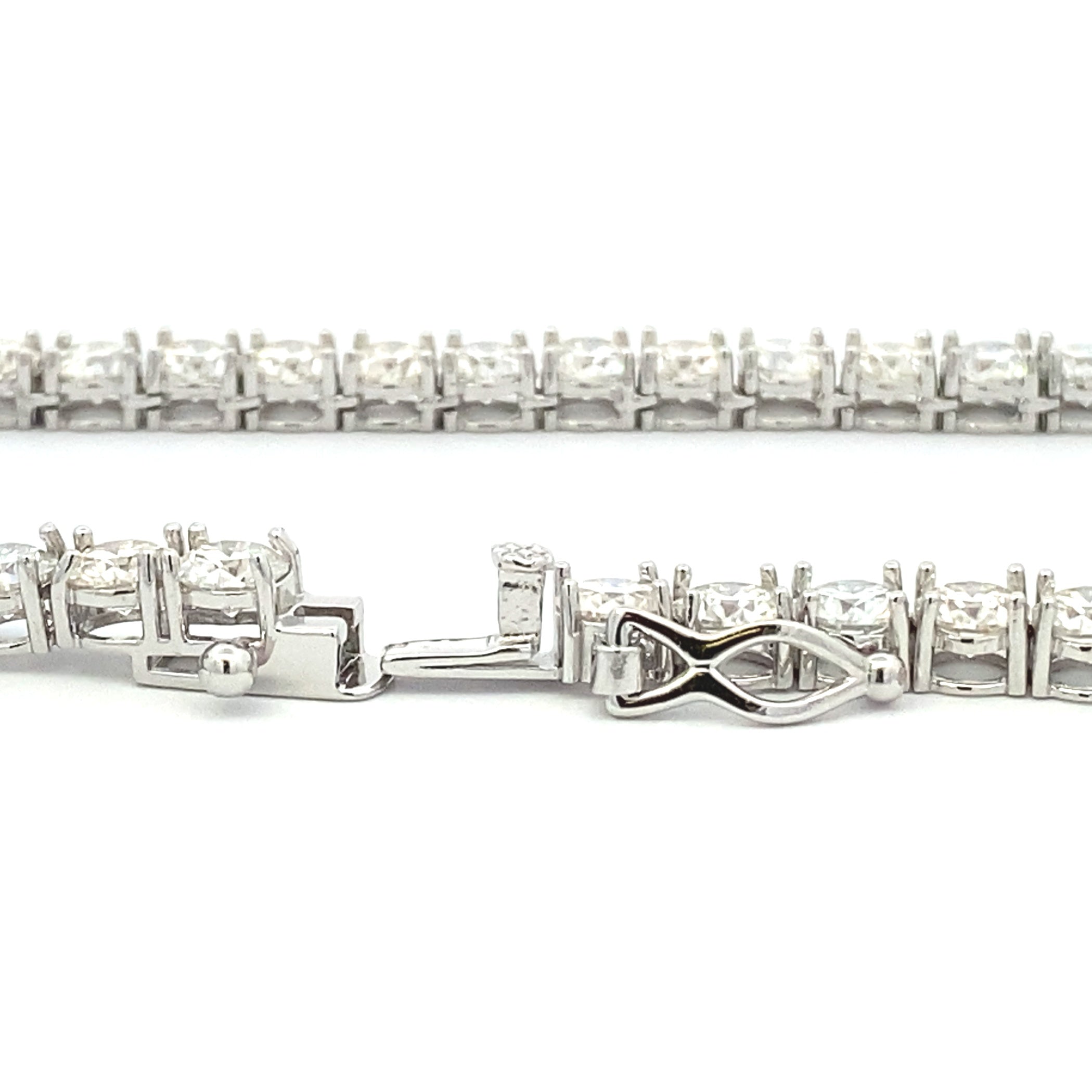 45.00ct Moissanite Tennis Necklace Sterling Silver