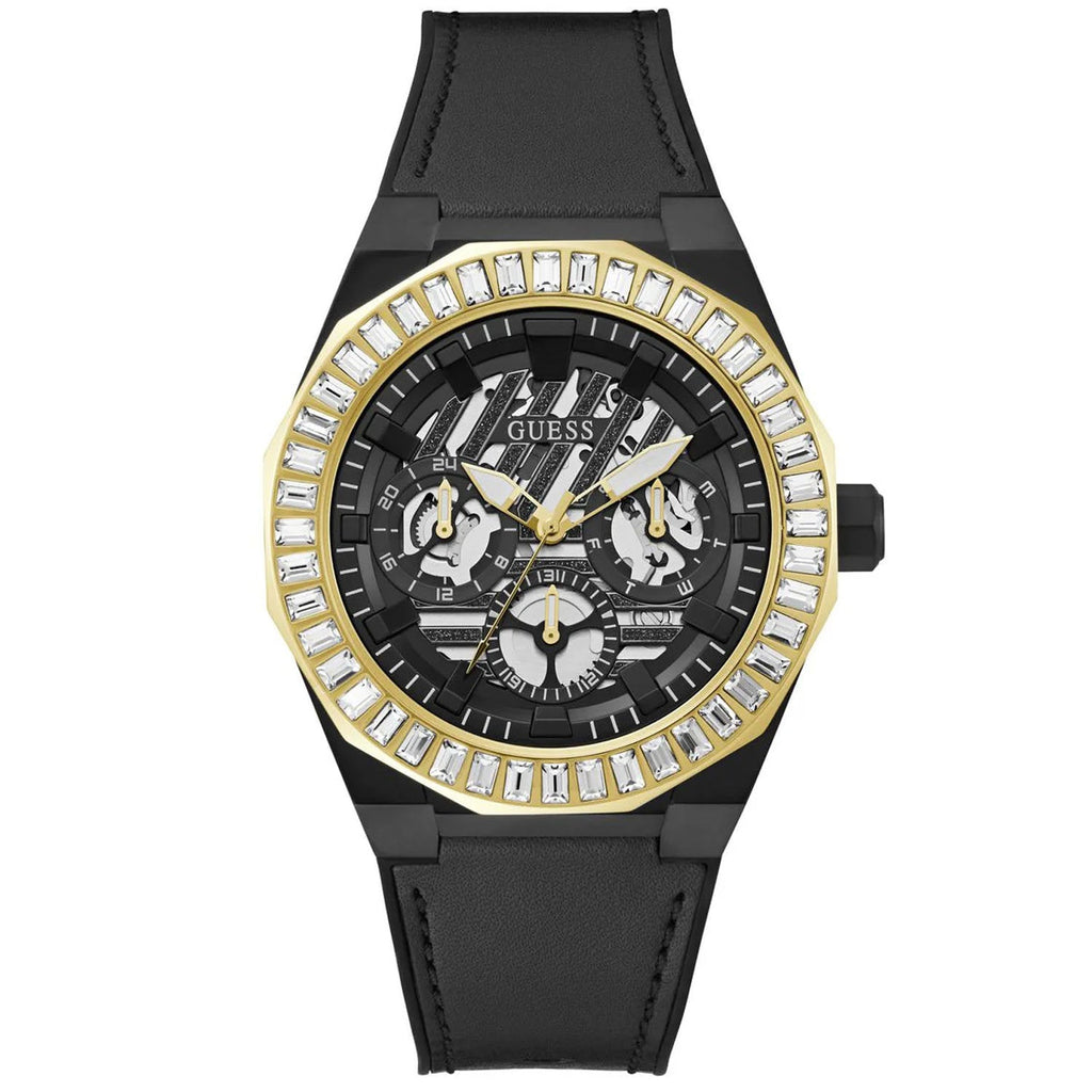 Guess Men's Black Round Dial Analog