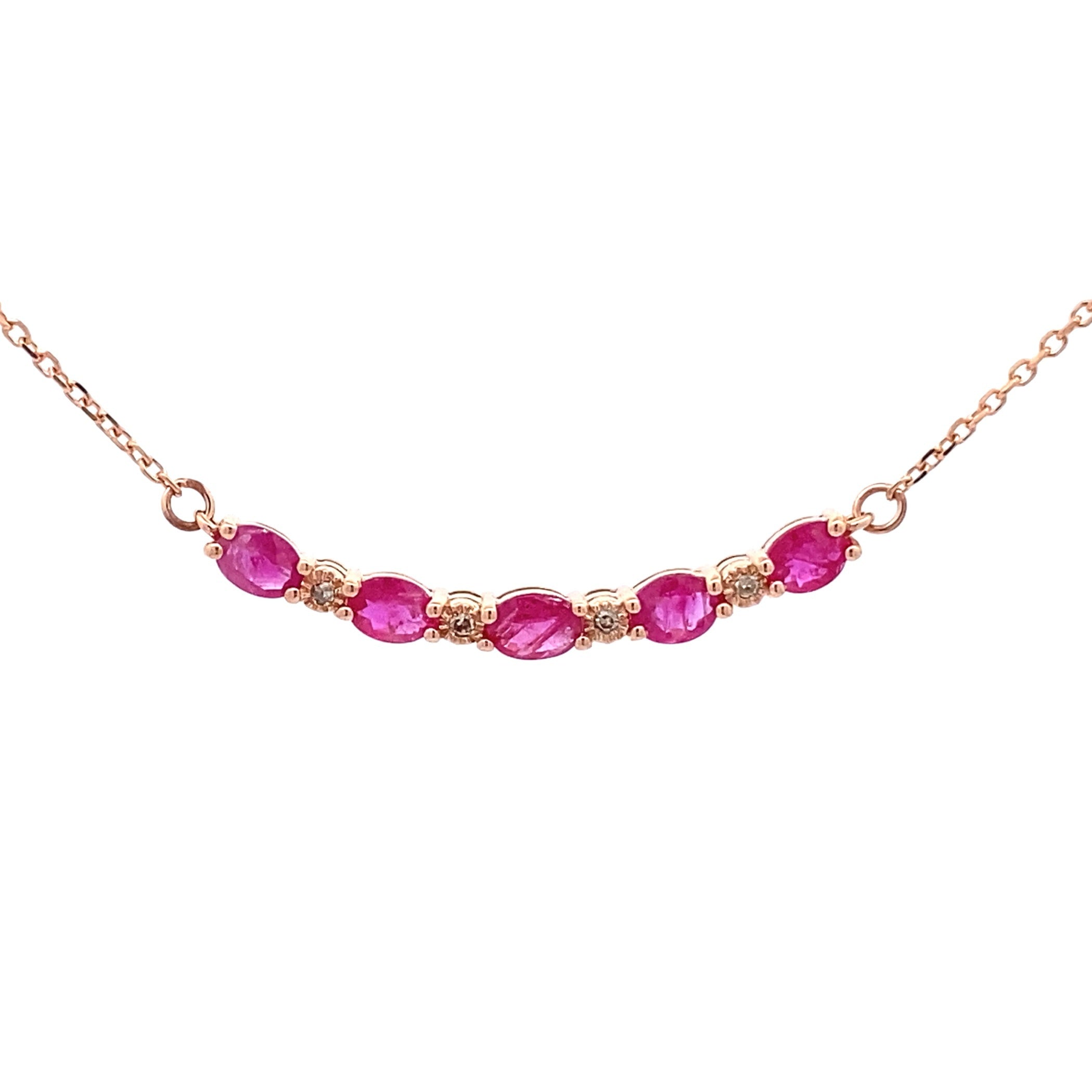 .73ct Ruby Diamond Fashion Pendants 10KT Rose Gold