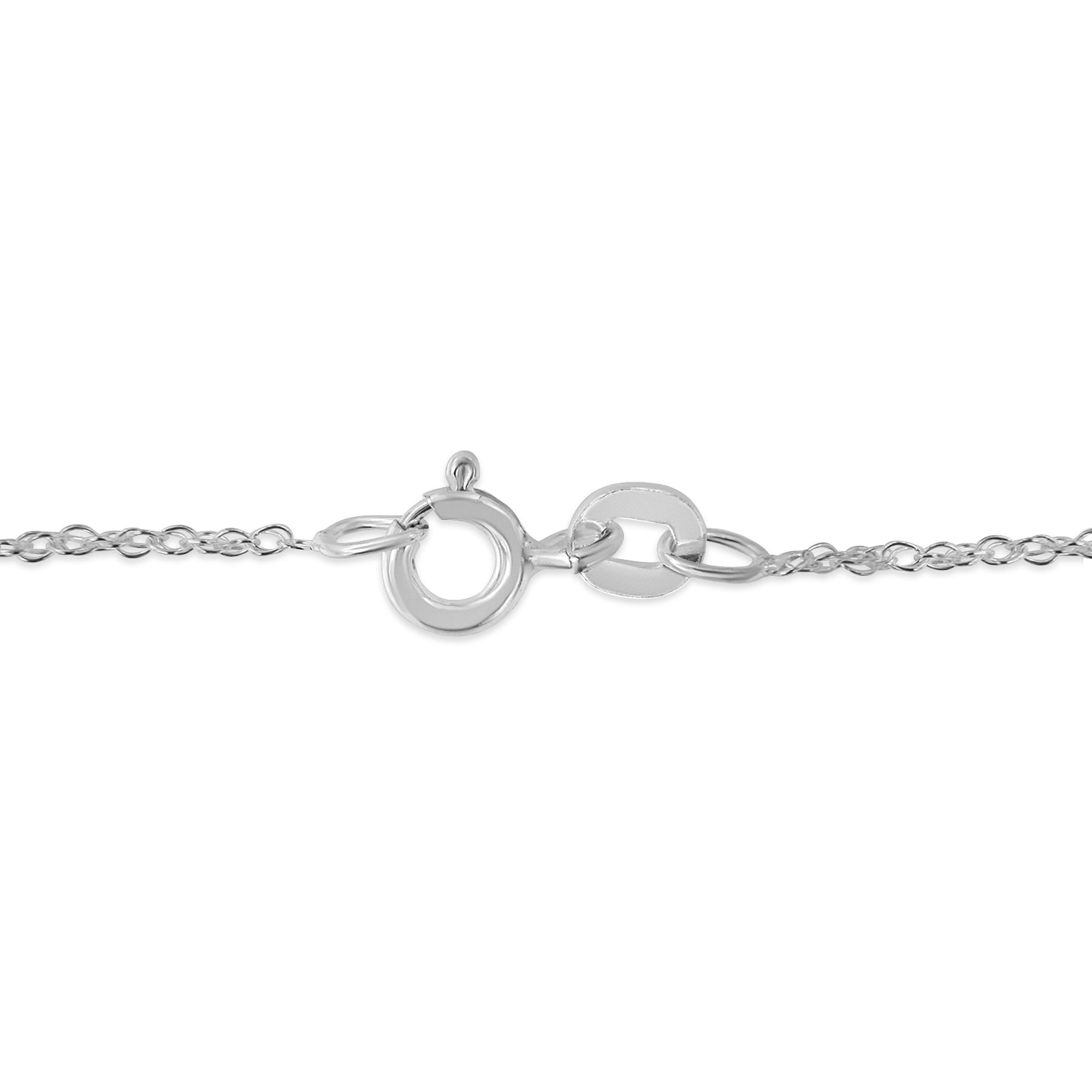 .925 Sterling Silver Diamond Accent Bypass Curve 18" Pendant Necklace (I-J Color, I3 Clarity)