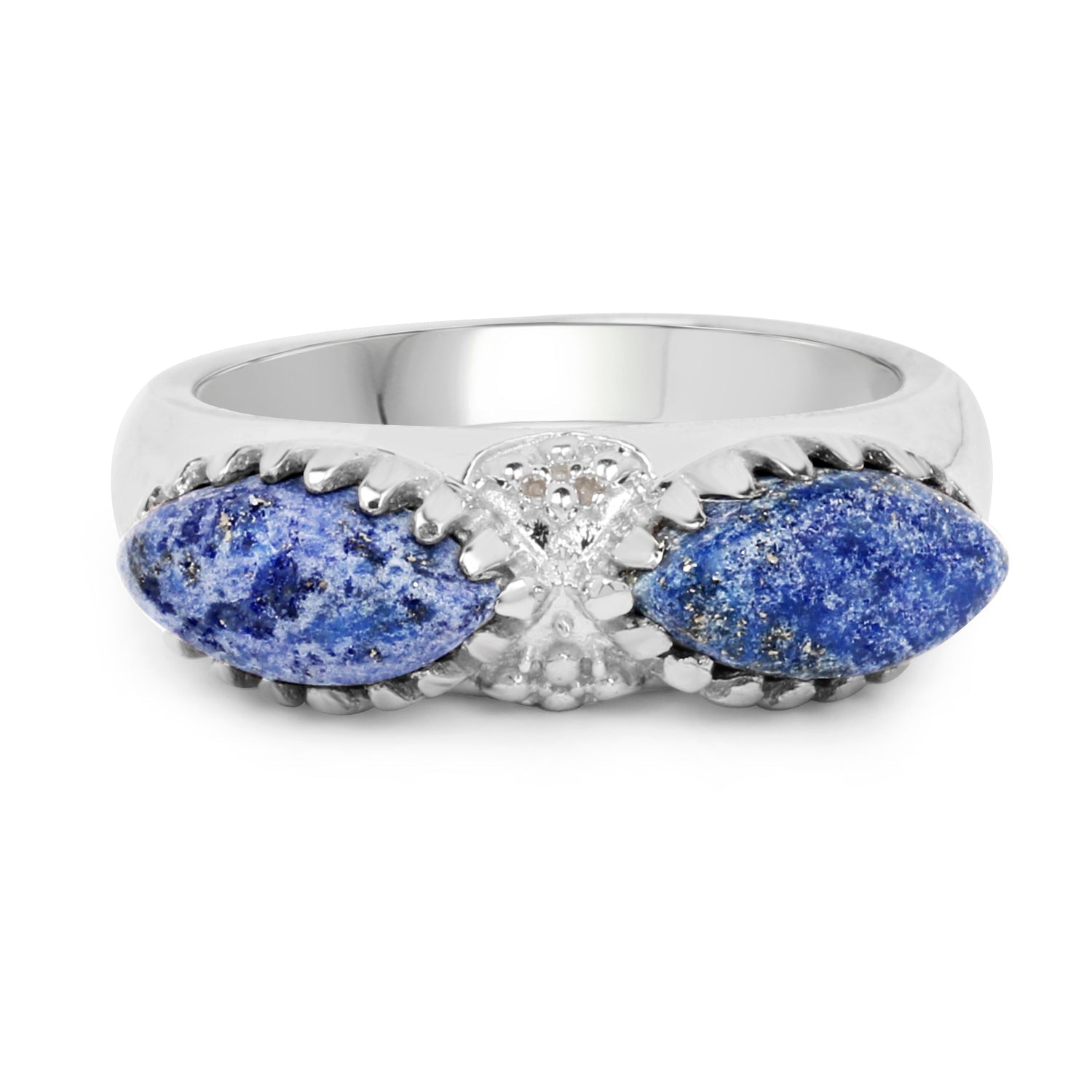 2.28 Carat Genuine Lapis Lazuli .925 Sterling Silver Ring