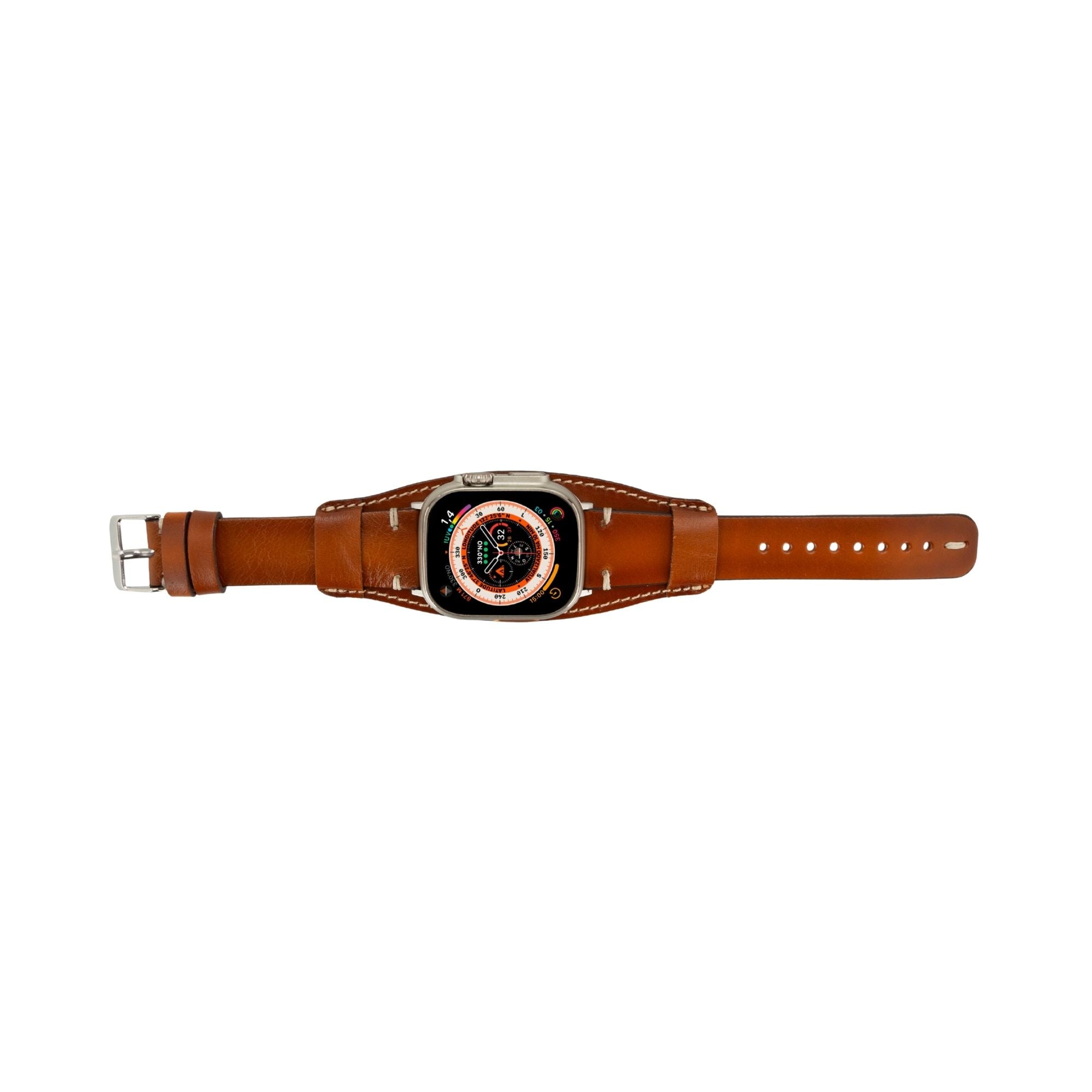 Fort Cuff Leather Bands for Apple Watch 9, Ultra 2 & SE