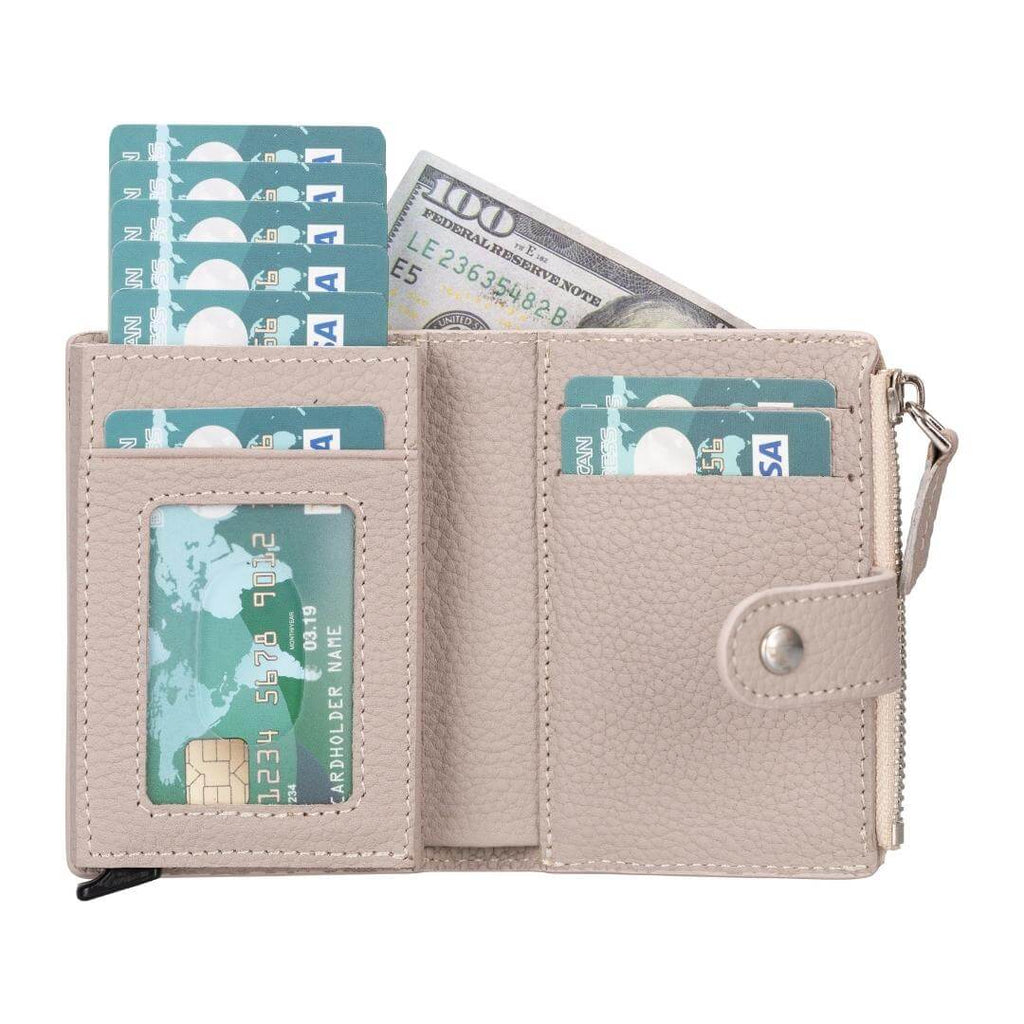 Glenrock Genuine Cowhide Leather Pop Up Card Holder Wallet