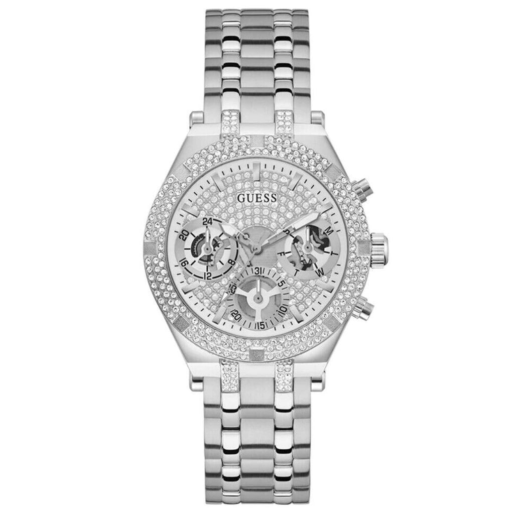 Guess Women's Silver Tone Multi-function