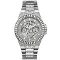 Guess Men's Trend Silver Tone Multi-function