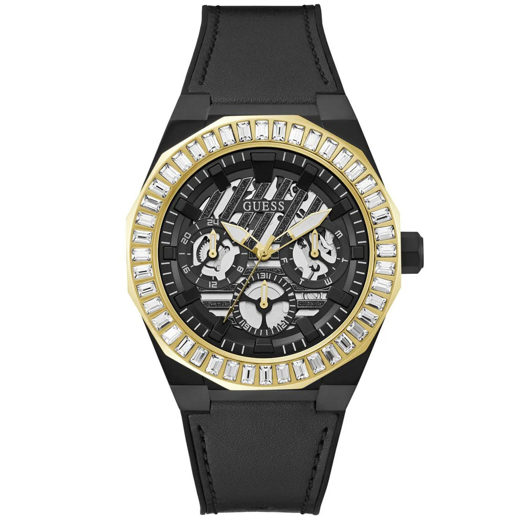 Guess Men's Black Round Dial Analog
