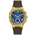 Guess Men's Brown Gold Tone Multi-function