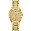 Guess Women's Rebellious Gold Tone Analog