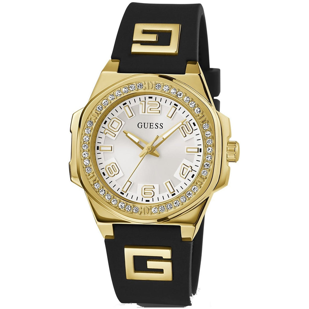 Guess Women's Black Gold Wristwatch