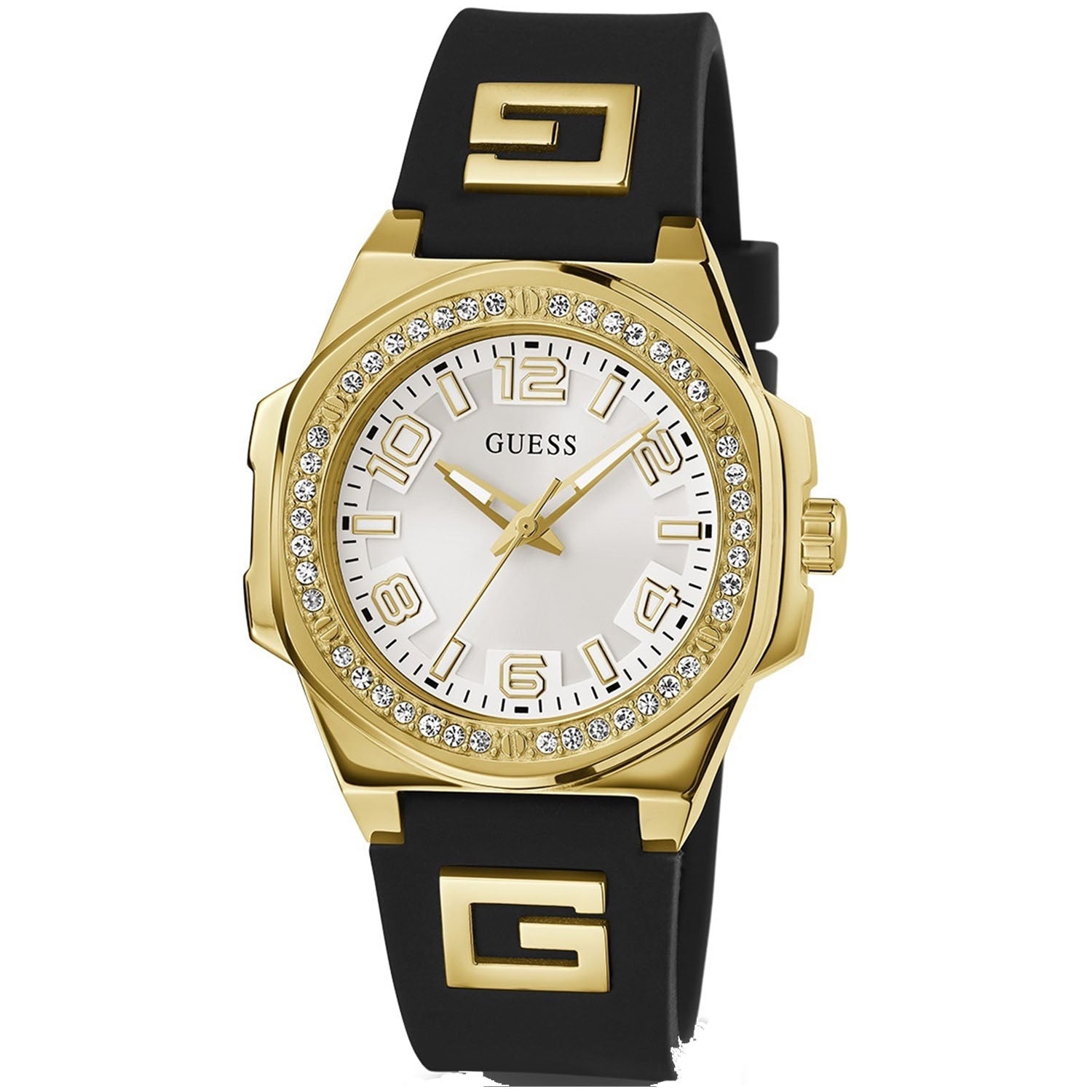 Guess Women's Black Gold Wristwatch