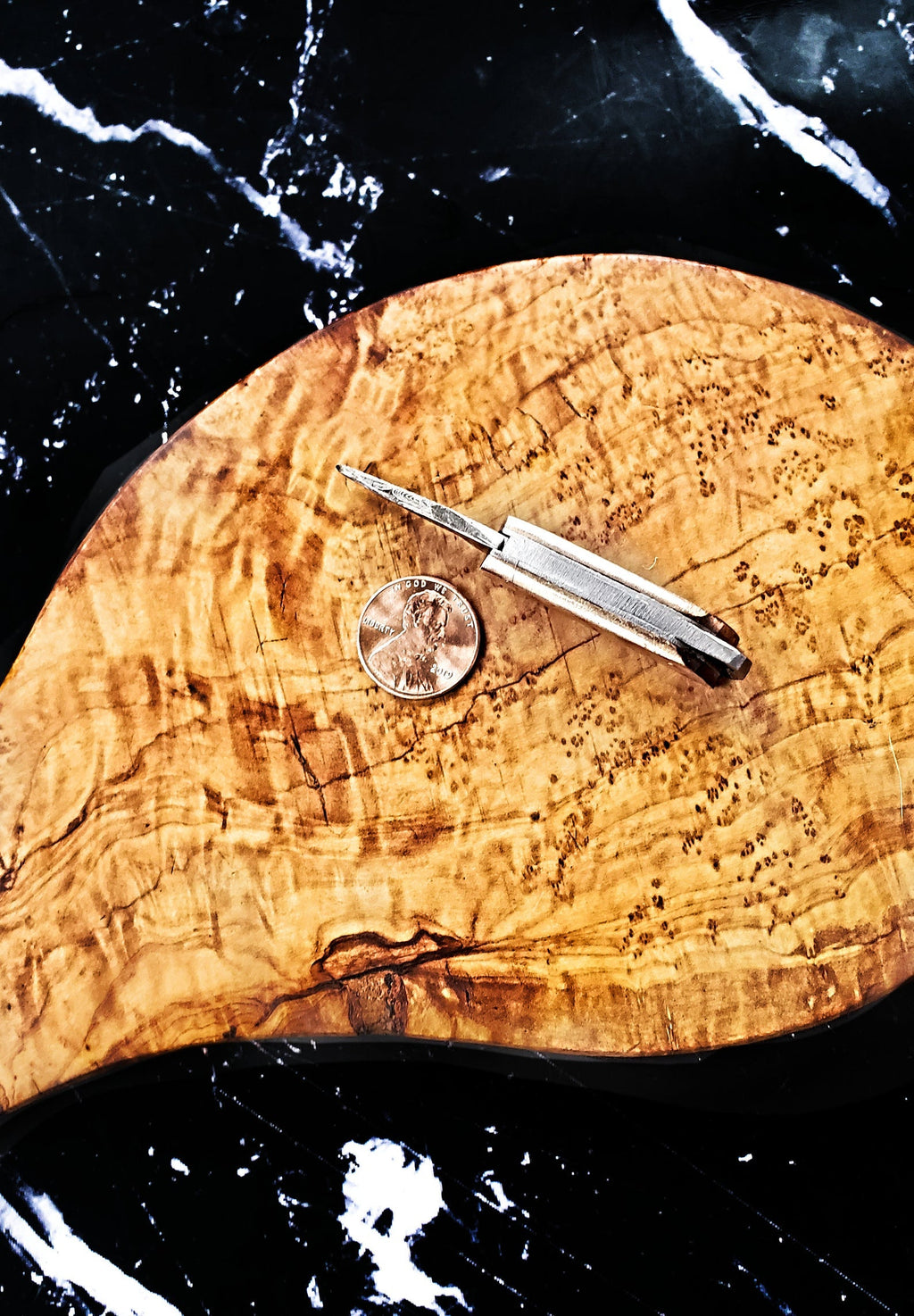 Damascus Steel Mini Pocket Knife Damascus Body Titan NickelX