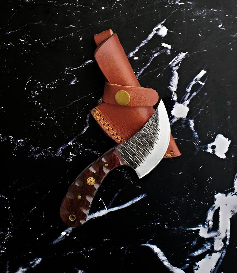 Titan Brisk skin- Custom/ Hand forged/ Ulu inspired blade/ EDC