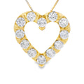 Lab Grown Diamond Heart Love Pendant 10KT Yellow Gold
