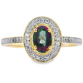 .59ct Mystic Fire Topaz Diamond Ring 10KT Yellow Gold
