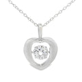 1.00ct Moissanite Heart Love Pendant Sterling Silver