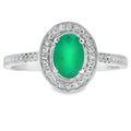 .53ct Chalcedony Diamond Ring 10KT White Gold