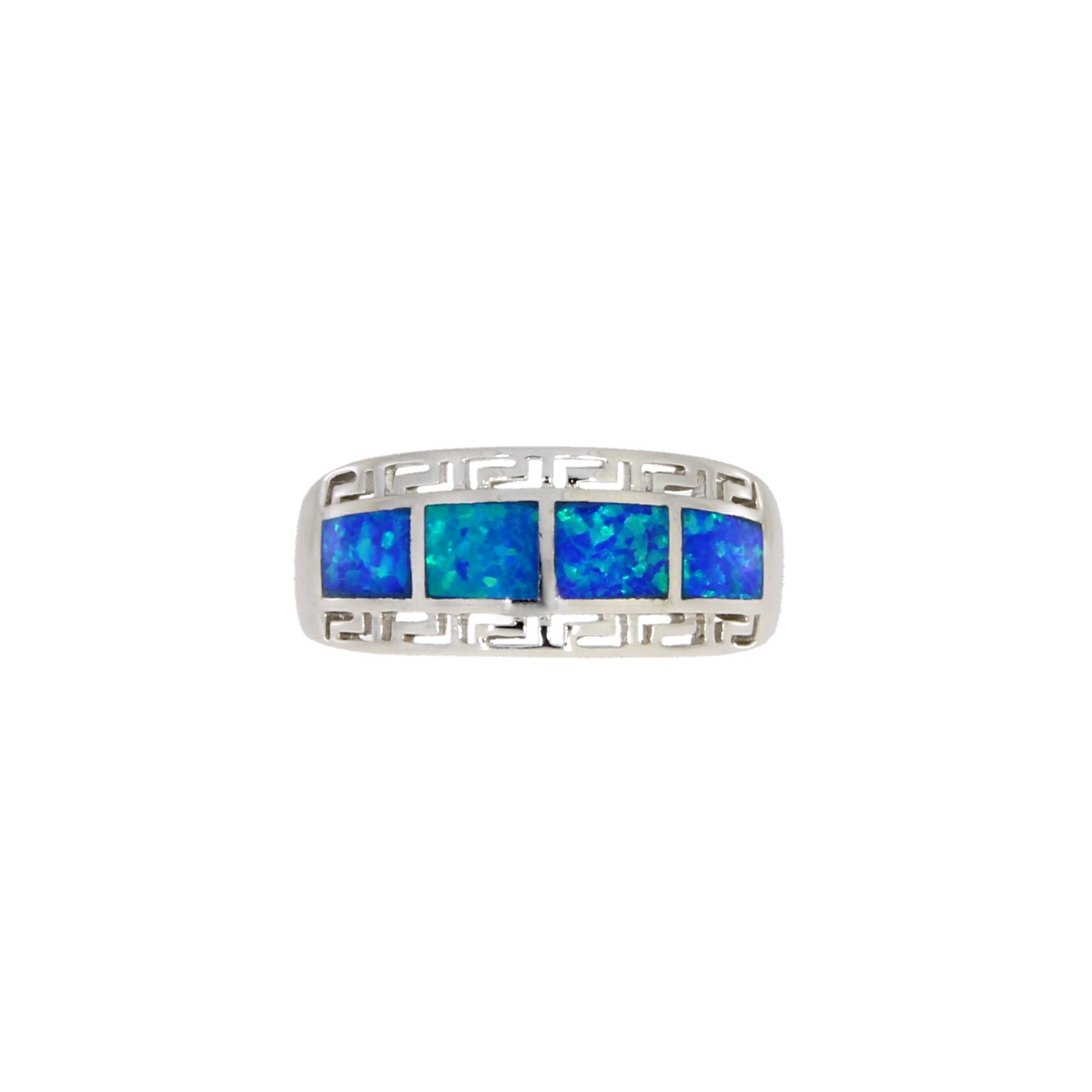 Created Opal Ring Sterling Silver