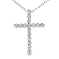 .50ct Cross Religious Pendant Sterling Silver