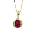 .63ct Ruby Diamond Fashion Pendants 14KT Yellow Gold