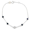.67ct Sapphire Diamond Bracelet 14KT White Gold