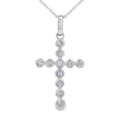 .20ct Diamond Cross Religious Pendant 14KT White Gold