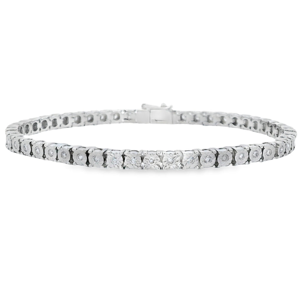 Lab Grown Diamond Tennis Bracelet Sterling Silver