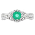 .58ct Emerald Zircon Ring Sterling Silver