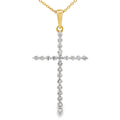 .21ct Diamond Cross Religious Pendant 14KT Yellow Gold