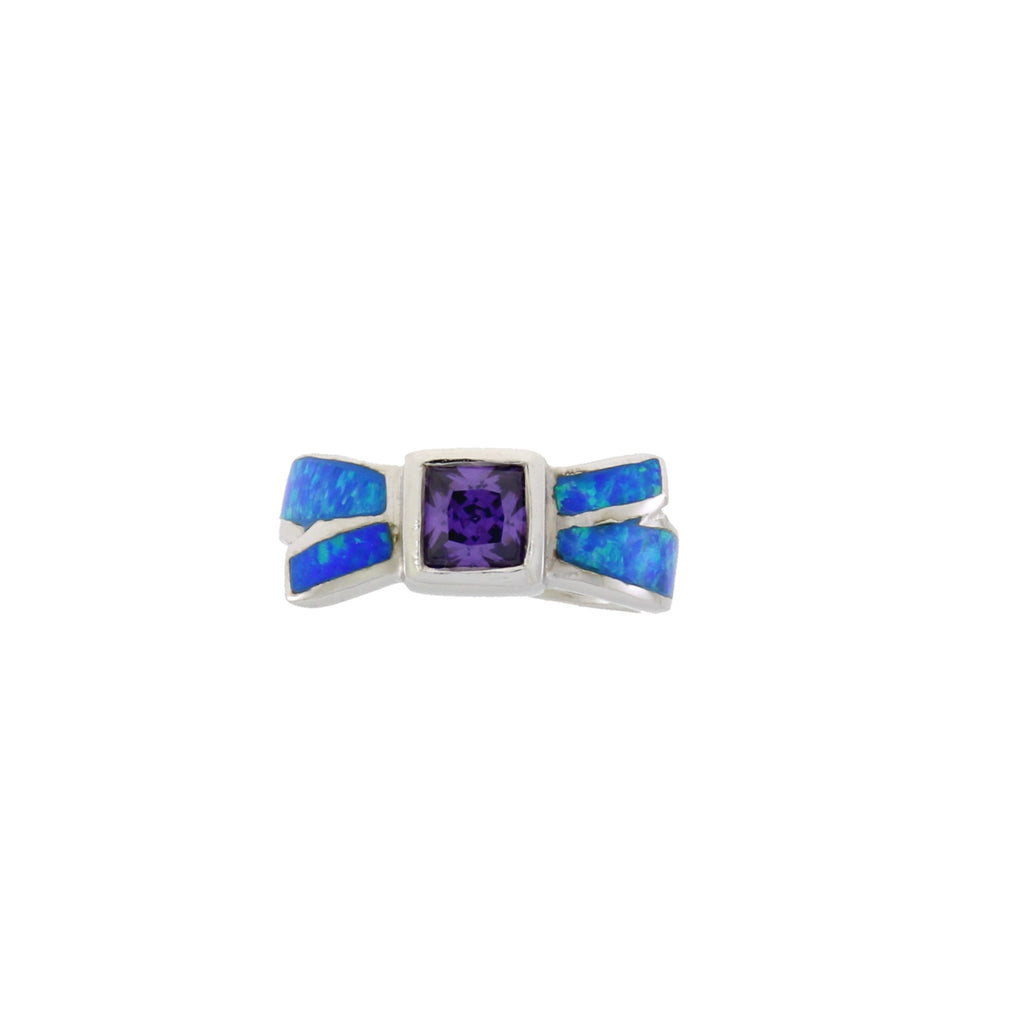 Created Opal Ring Sterling Silver
