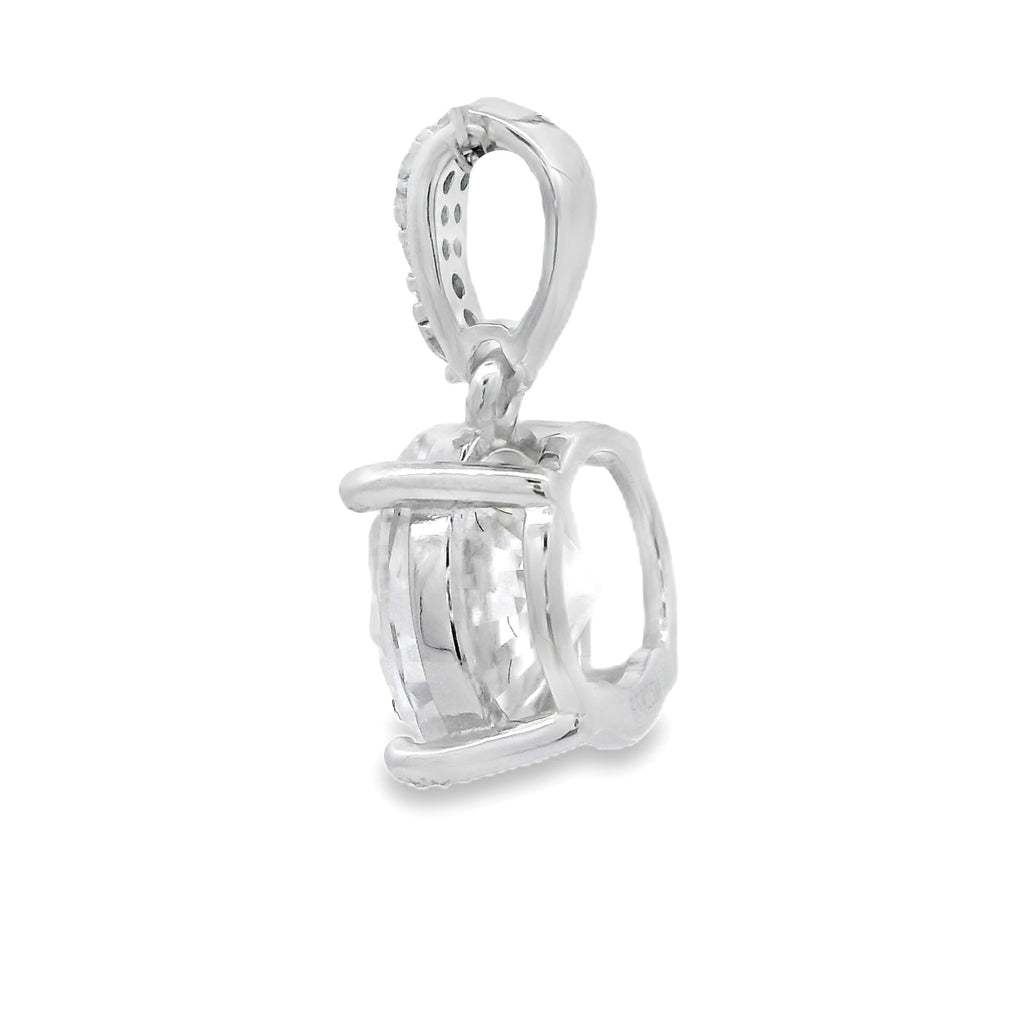3.00ct Moissanite Pendant Sterling Silver