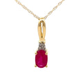 .02ct Ruby Diamond Fashion Pendants 10KT Yellow Gold