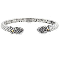 Bangle Bracelet Sterling Silver 18KT Gold