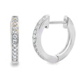 .08ct Diamond Hoop Earrings 10KT White Gold