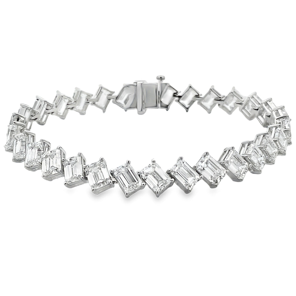 Lab Grown Diamond Tennis Bracelet 14KT White Gold