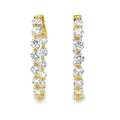 3.10ct Lab Grown Diamond Hoop Earrings Sterling Silver