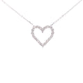 .25ct Diamond Heart Love Pendant Sterling Silver