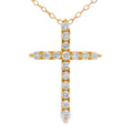 Natural .55ct Cross Religious Pendant Sterling Silver