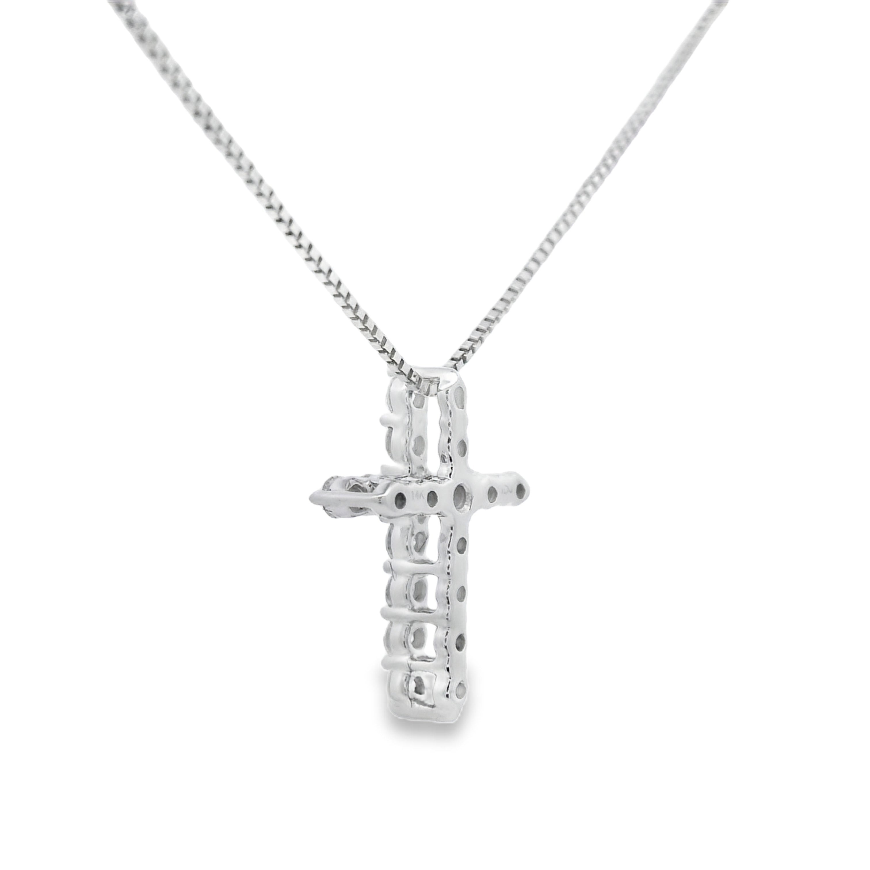 .15ct Diamond Cross Religious Pendant 14KT Yellow Gold