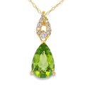 Peridot Diamond Fashion Pendants 10KT Yellow Gold