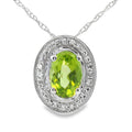 .52ct Peridot Diamond Fashion Pendants 10KT White Gold